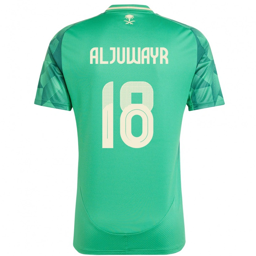 Danxen Mann Saudi-Arabia Musab Aljuwayr #18 Grønn Hjemmetrøye Drakt Trøye 24-26 Skjorter T-Skjorte
