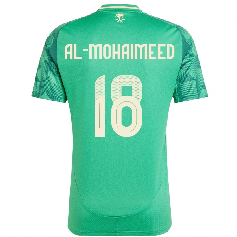 Danxen Mann Saudi-Arabia Samer Al Mohaimeed #18 Grønn Hjemmetrøye Drakt Trøye 24-26 Skjorter T-Skjorte