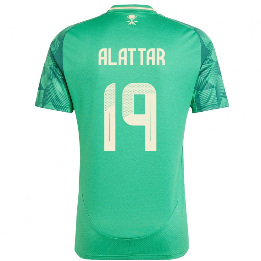 Danxen Mann Saudi-Arabia Ramiz Alattar #19 Grønn Hjemmetrøye Drakt Trøye 24-26 Skjorter T-Skjorte