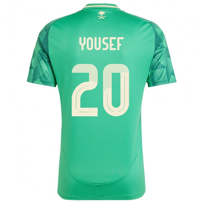 Danxen Mann Saudi-Arabia Fares Yousef #20 Grønn Hjemmetrøye Drakt Trøye 24-26 Skjorter T-Skjorte