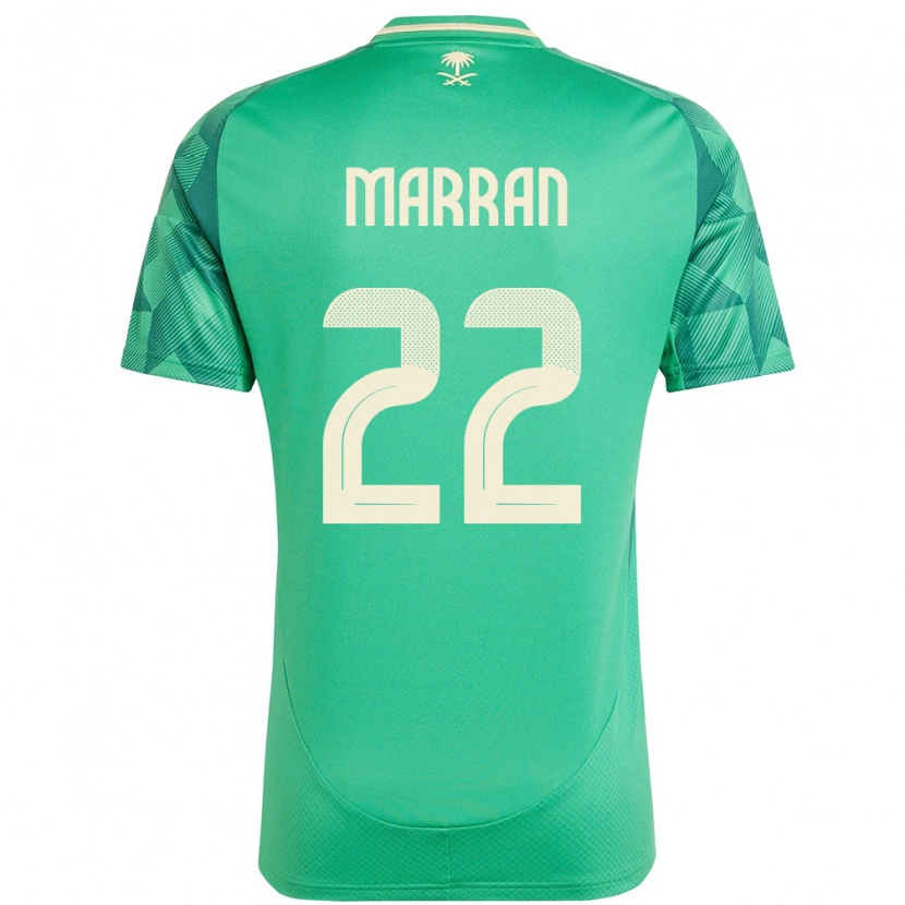 Danxen Mann Saudi-Arabia Mohammed Marran #22 Grønn Hjemmetrøye Drakt Trøye 24-26 Skjorter T-Skjorte