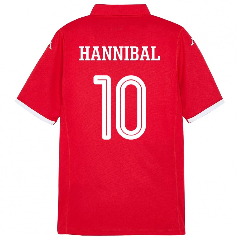 Danxen Mann Tunisia Hannibal #10 Rød Hjemmetrøye Drakt Trøye 24-26 Skjorter T-Skjorte