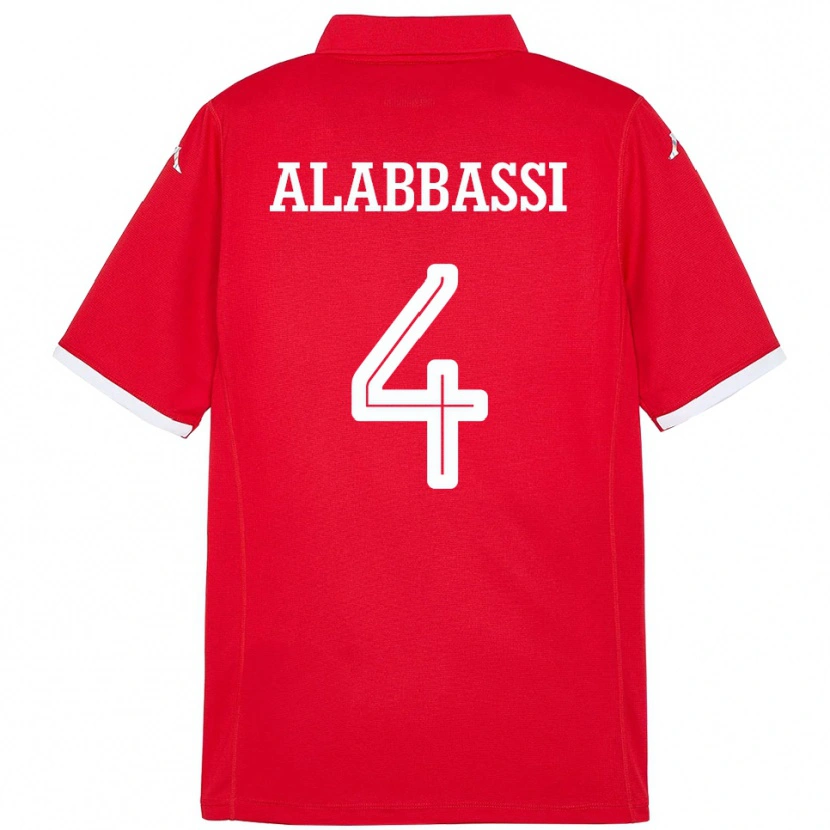 Danxen Mann Tunisia Chaima Alabbassi #4 Rød Hjemmetrøye Drakt Trøye 24-26 Skjorter T-Skjorte