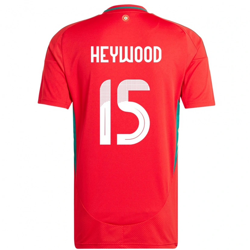 Danxen Mann Wales Carter Heywood #15 Rød Hjemmetrøye Drakt Trøye 24-26 Skjorter T-Skjorte
