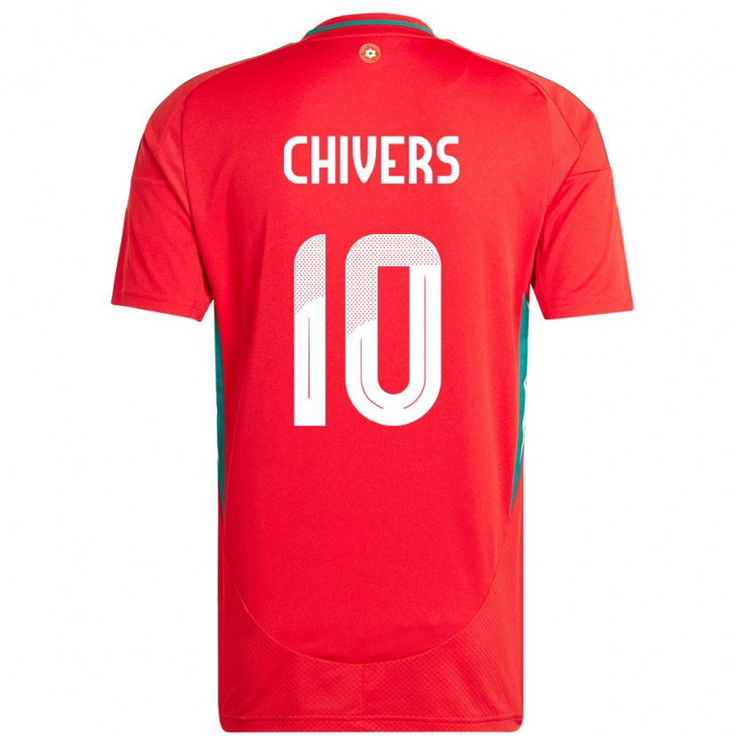Danxen Mann Wales Chloe Chivers #10 Rød Hjemmetrøye Drakt Trøye 24-26 Skjorter T-Skjorte