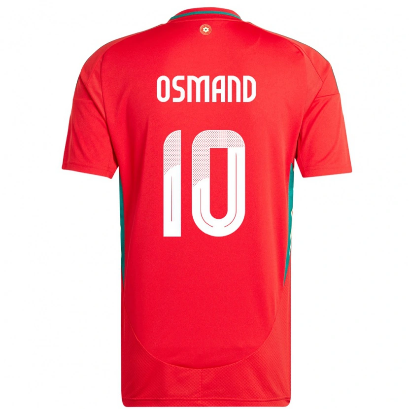Danxen Mann Wales Callum Osmand #10 Rød Hjemmetrøye Drakt Trøye 24-26 Skjorter T-Skjorte