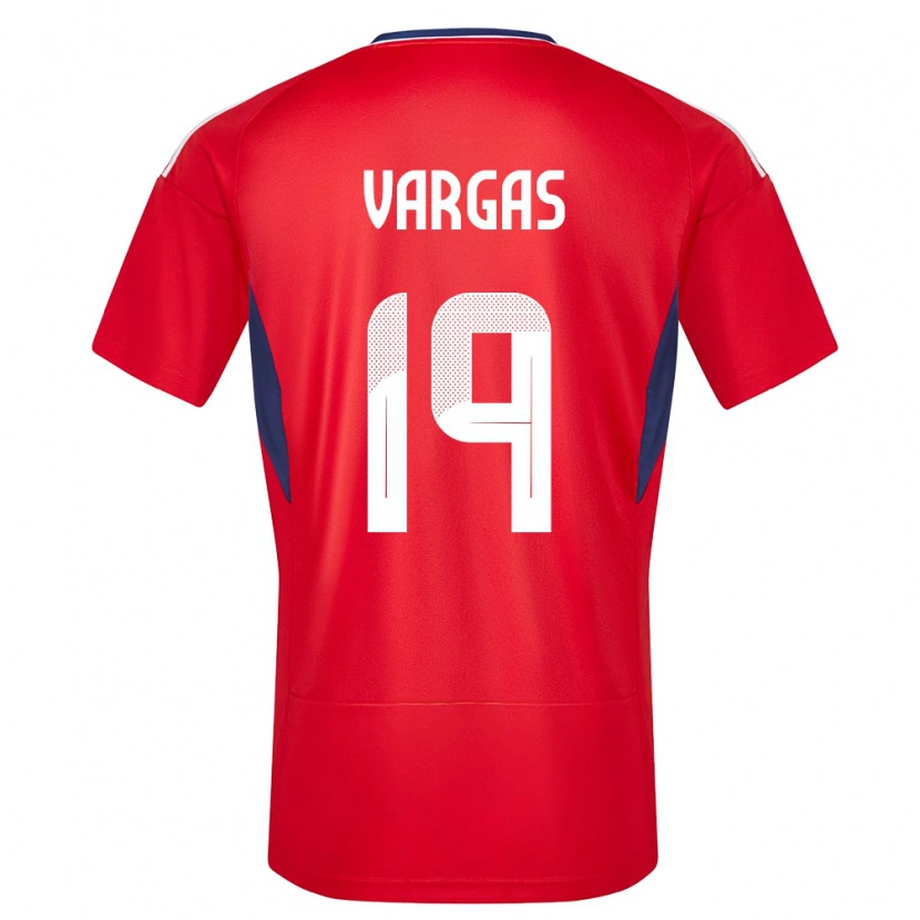 Danxen Mann Costa Rica Kenneth Vargas #19 Rød Hjemmetrøye Drakt Trøye 24-26 Skjorter T-Skjorte