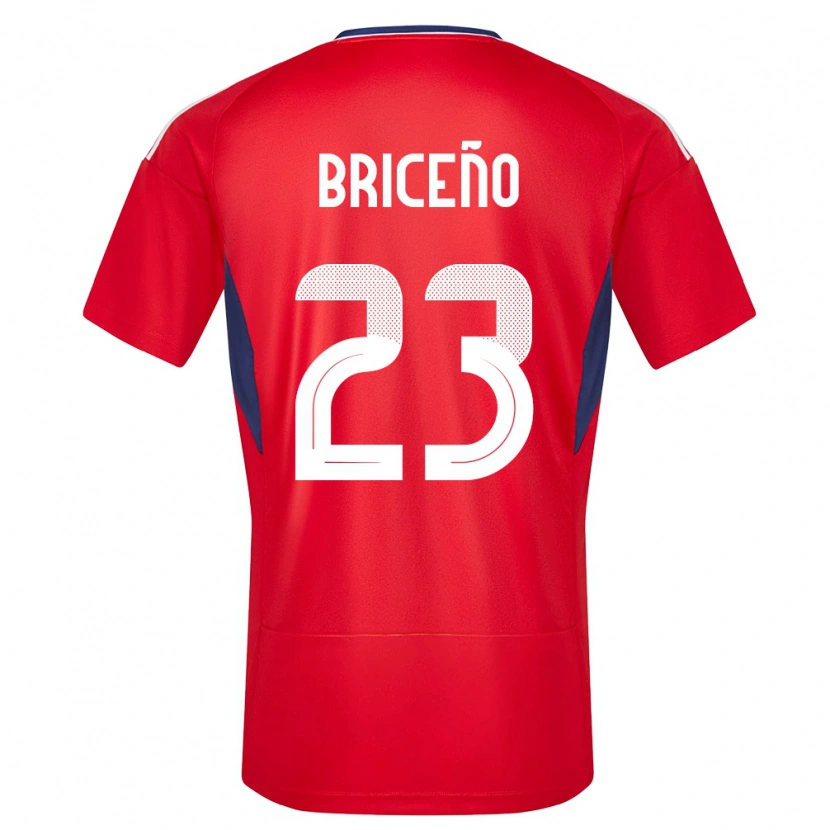 Danxen Mann Costa Rica Kevin Briceño #23 Rød Hjemmetrøye Drakt Trøye 24-26 Skjorter T-Skjorte