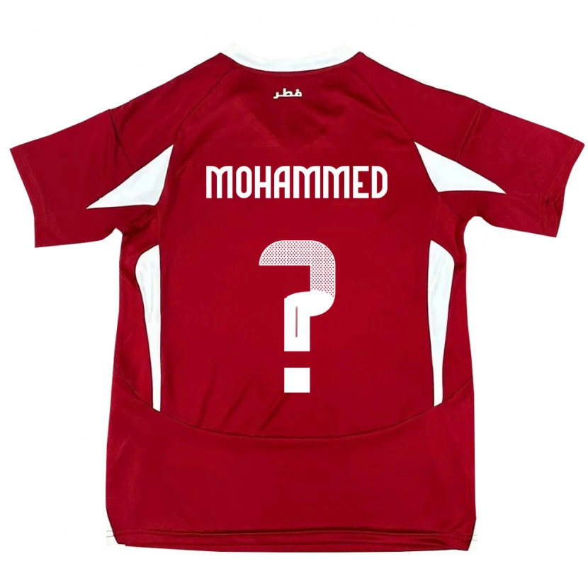 Danxen Mann Qatar Ali Mohammed #0 Rød Hjemmetrøye Drakt Trøye 24-26 Skjorter T-Skjorte