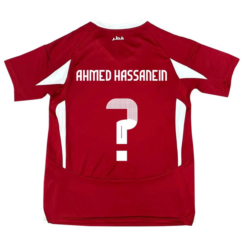 Danxen Mann Qatar Seifeldin Ahmed Hassanein #0 Rød Hjemmetrøye Drakt Trøye 24-26 Skjorter T-Skjorte