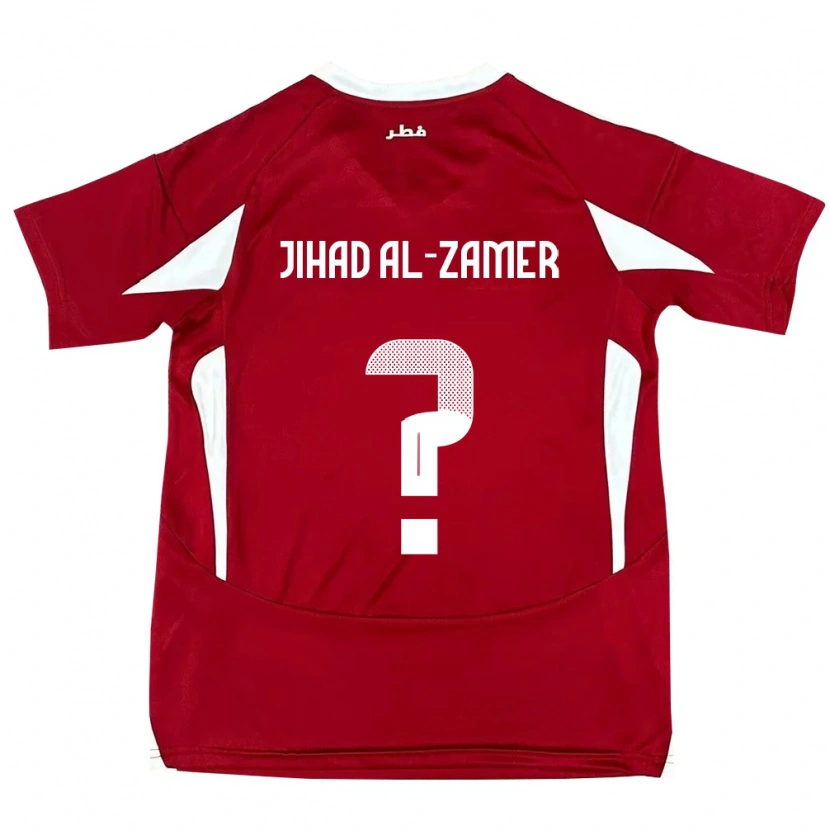 Danxen Mann Qatar Mohammed Jihad Al-Zamer #0 Rød Hjemmetrøye Drakt Trøye 24-26 Skjorter T-Skjorte