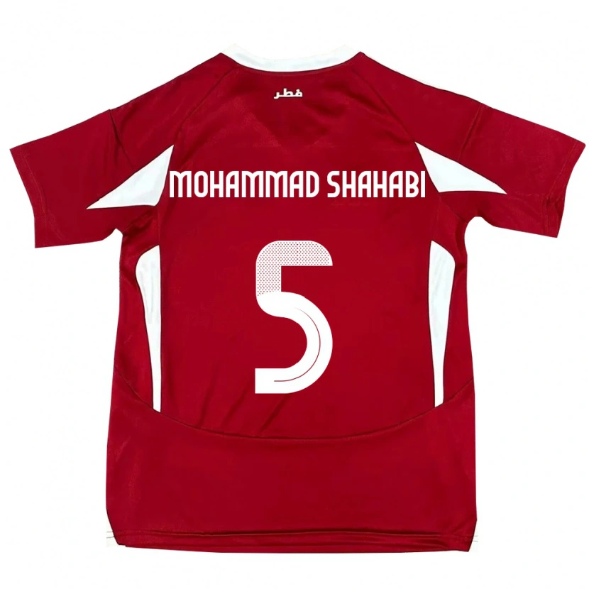 Danxen Mann Qatar Ali Mohammad Shahabi #5 Rød Hjemmetrøye Drakt Trøye 24-26 Skjorter T-Skjorte
