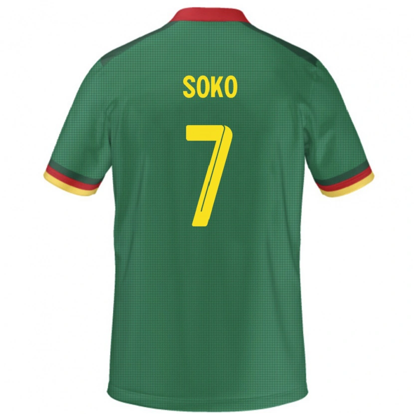 Danxen Mann Kamerun Patrick Soko #7 Grønn Hjemmetrøye Drakt Trøye 24-26 Skjorter T-Skjorte