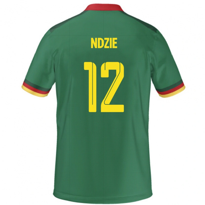 Danxen Mann Kamerun Martin Ndzie #12 Grønn Hjemmetrøye Drakt Trøye 24-26 Skjorter T-Skjorte