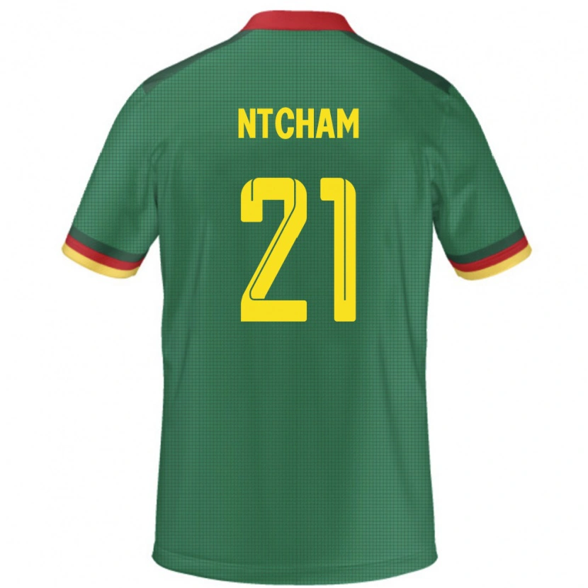 Danxen Mann Kamerun Olivier Ntcham #21 Grønn Hjemmetrøye Drakt Trøye 24-26 Skjorter T-Skjorte