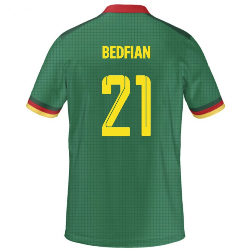Danxen Mann Kamerun Wilfried Bedfian #21 Grønn Hjemmetrøye Drakt Trøye 24-26 Skjorter T-Skjorte
