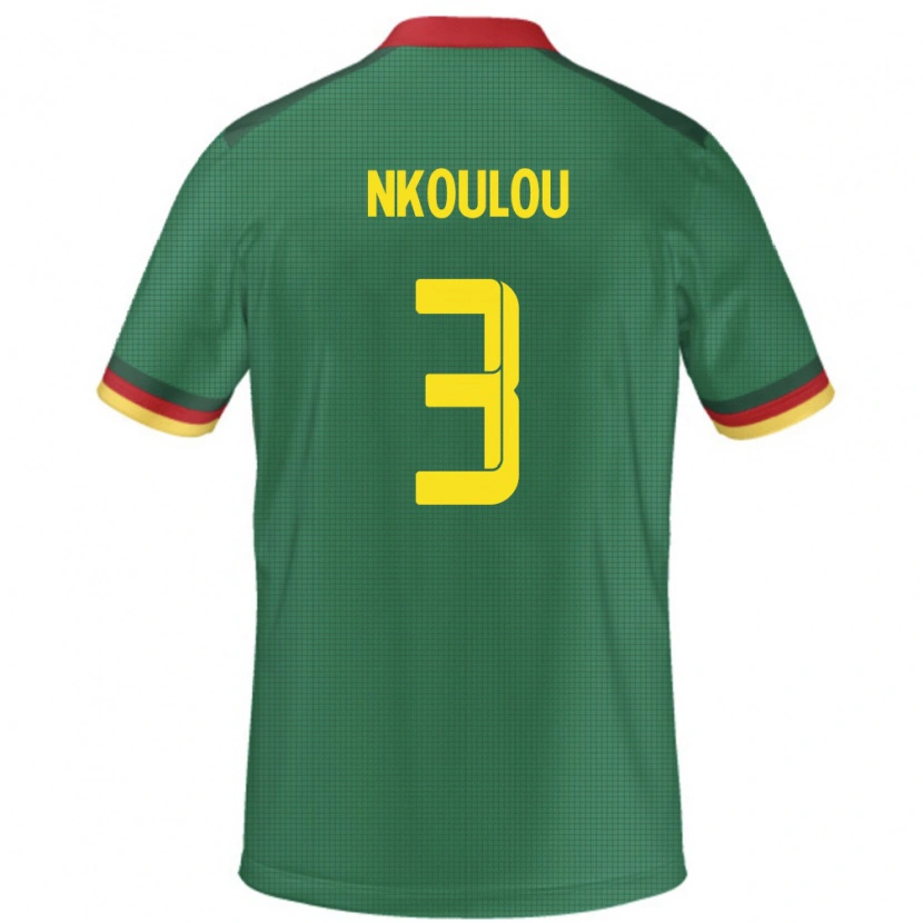 Danxen Mann Kamerun Nicolas Nkoulou #3 Grønn Hjemmetrøye Drakt Trøye 24-26 Skjorter T-Skjorte