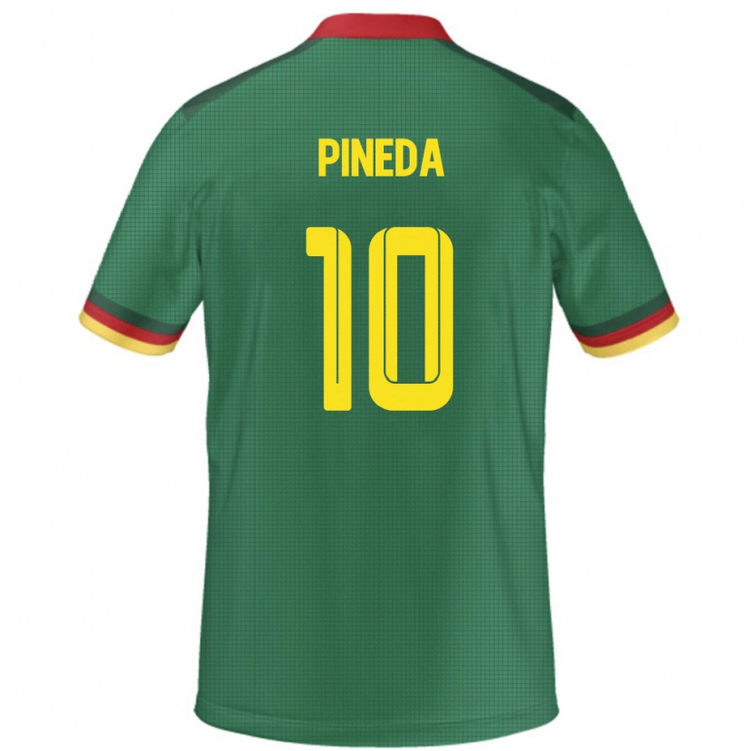 Danxen Mann Kamerun Etienne Eto O Pineda #10 Grønn Hjemmetrøye Drakt Trøye 24-26 Skjorter T-Skjorte