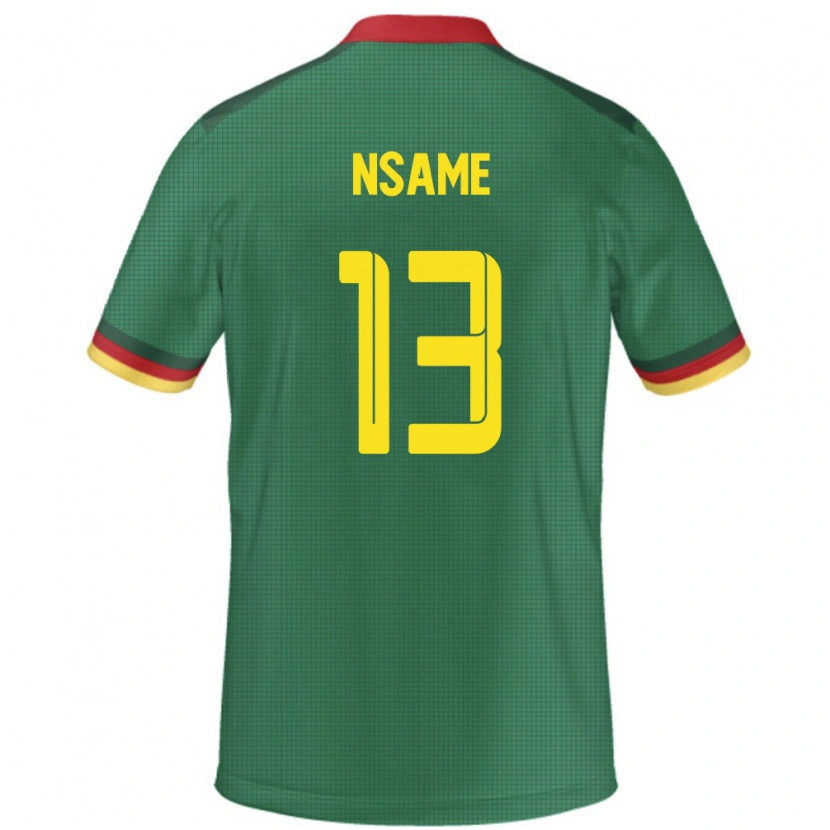 Danxen Mann Kamerun Jean-Pierre Nsame #13 Grønn Hjemmetrøye Drakt Trøye 24-26 Skjorter T-Skjorte