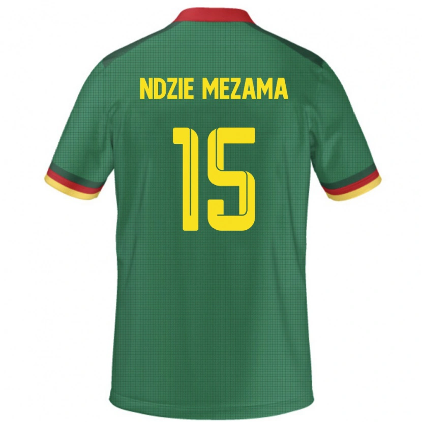 Danxen Mann Kamerun Fabrice Ndzie Mezama #15 Grønn Hjemmetrøye Drakt Trøye 24-26 Skjorter T-Skjorte