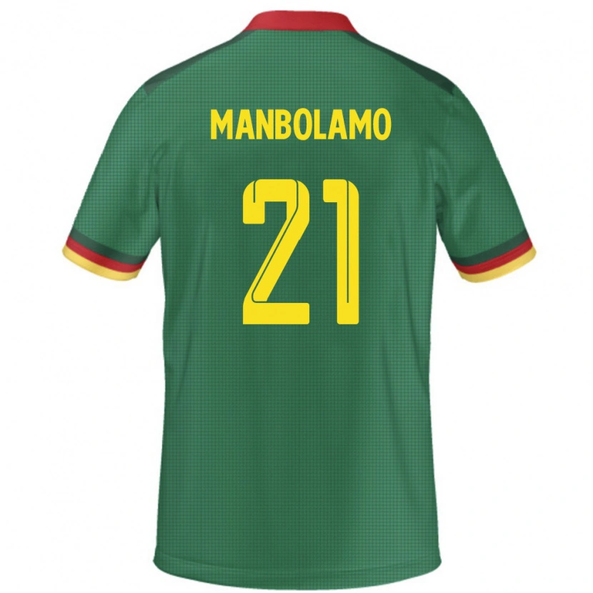 Danxen Mann Kamerun Eliane Manbolamo #21 Grønn Hjemmetrøye Drakt Trøye 24-26 Skjorter T-Skjorte