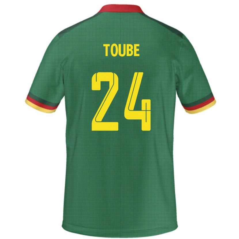 Danxen Mann Kamerun Godefroy Toube #24 Grønn Hjemmetrøye Drakt Trøye 24-26 Skjorter T-Skjorte