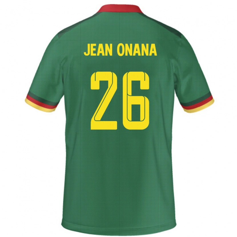 Danxen Mann Kamerun Jean Onana #26 Grønn Hjemmetrøye Drakt Trøye 24-26 Skjorter T-Skjorte