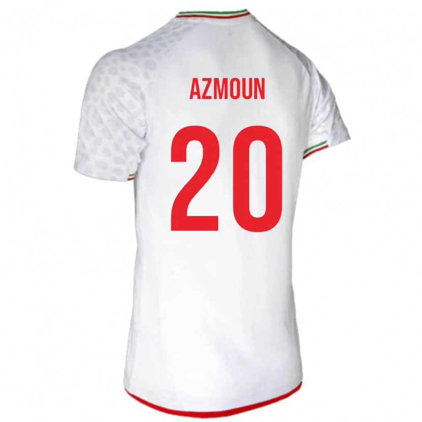 Danxen Mann Iran Sardar Azmoun #20 Hvit Hjemmetrøye Drakt Trøye 24-26 Skjorter T-Skjorte