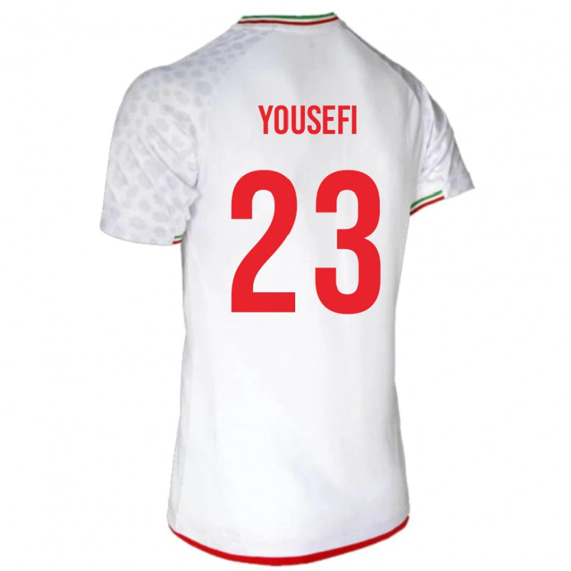Danxen Mann Iran Aria Yousefi #23 Hvit Hjemmetrøye Drakt Trøye 24-26 Skjorter T-Skjorte