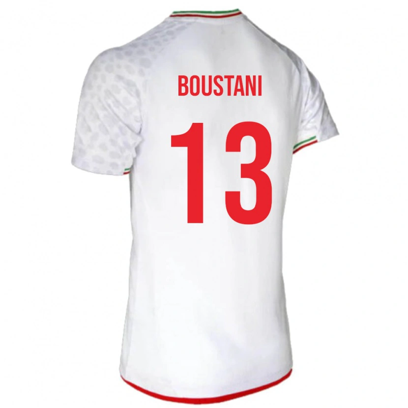 Danxen Mann Iran Amirmohammad Boustani #13 Hvit Hjemmetrøye Drakt Trøye 24-26 Skjorter T-Skjorte