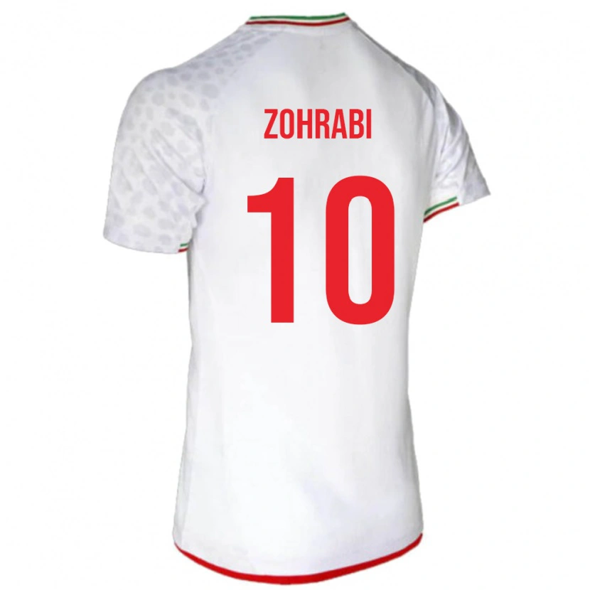 Danxen Mann Iran Sara Zohrabi #10 Hvit Hjemmetrøye Drakt Trøye 24-26 Skjorter T-Skjorte