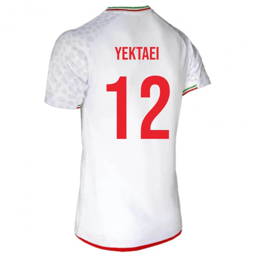 Danxen Mann Iran Maryam Yektaei #12 Hvit Hjemmetrøye Drakt Trøye 24-26 Skjorter T-Skjorte