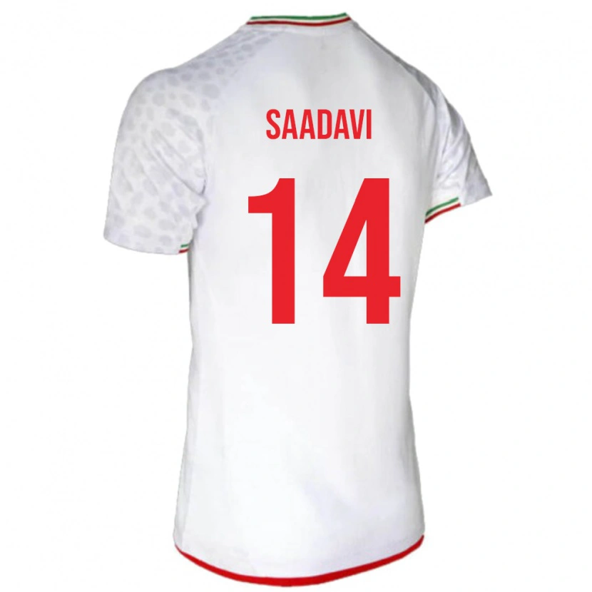Danxen Mann Iran Zargham Saadavi #14 Hvit Hjemmetrøye Drakt Trøye 24-26 Skjorter T-Skjorte