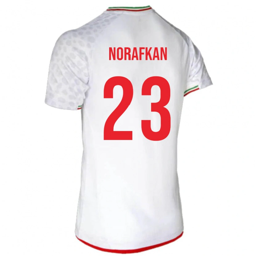 Danxen Mann Iran Omid Norafkan #23 Hvit Hjemmetrøye Drakt Trøye 24-26 Skjorter T-Skjorte