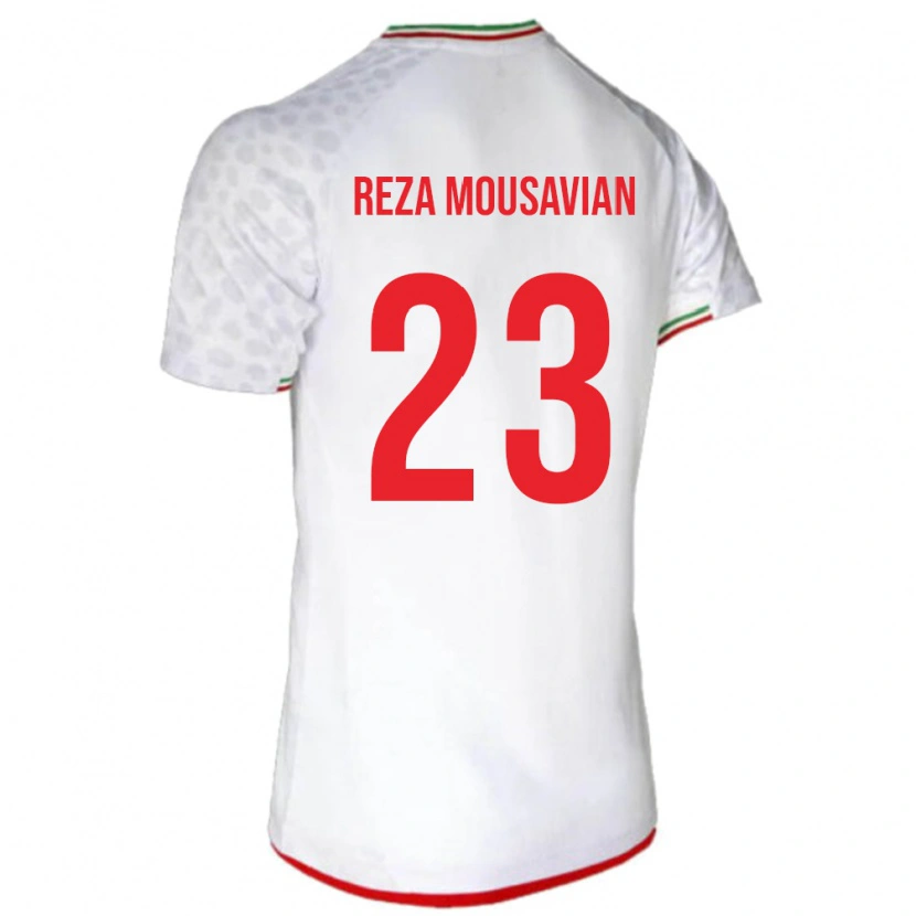 Danxen Mann Iran Seyed Reza Mousavian #23 Hvit Hjemmetrøye Drakt Trøye 24-26 Skjorter T-Skjorte