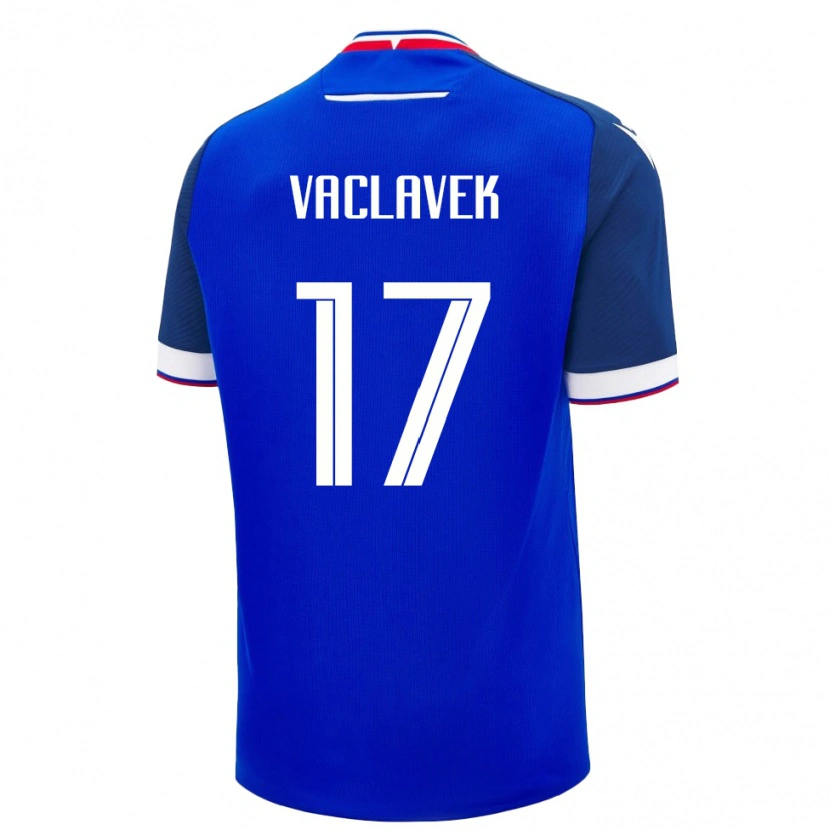Danxen Mann Slovakia Marko Vaclavek #17 Blå Hjemmetrøye Drakt Trøye 24-26 Skjorter T-Skjorte