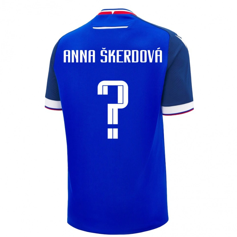 Danxen Mann Slovakia Sofia Anna Škerdová #0 Blå Hjemmetrøye Drakt Trøye 24-26 Skjorter T-Skjorte