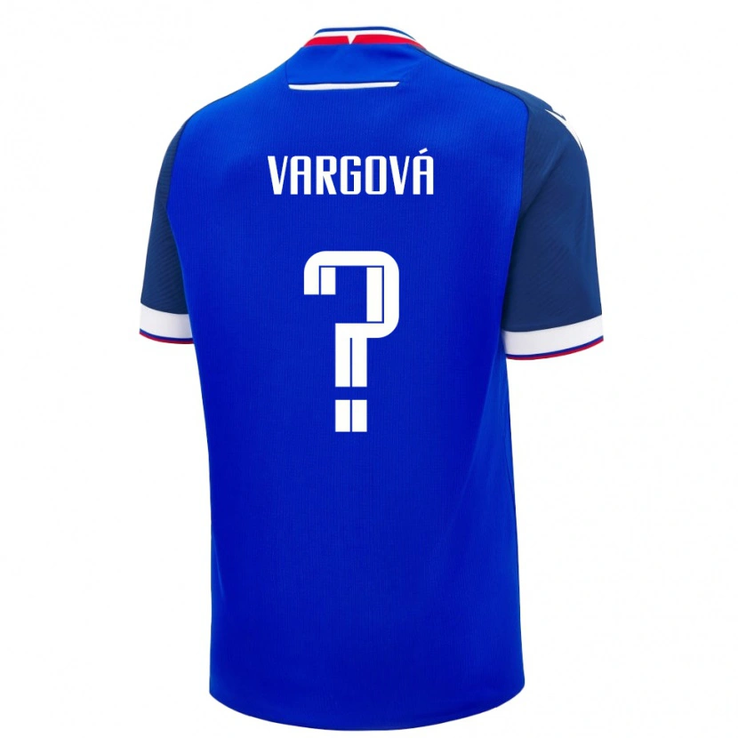 Danxen Mann Slovakia Barbora Vargová #0 Blå Hjemmetrøye Drakt Trøye 24-26 Skjorter T-Skjorte