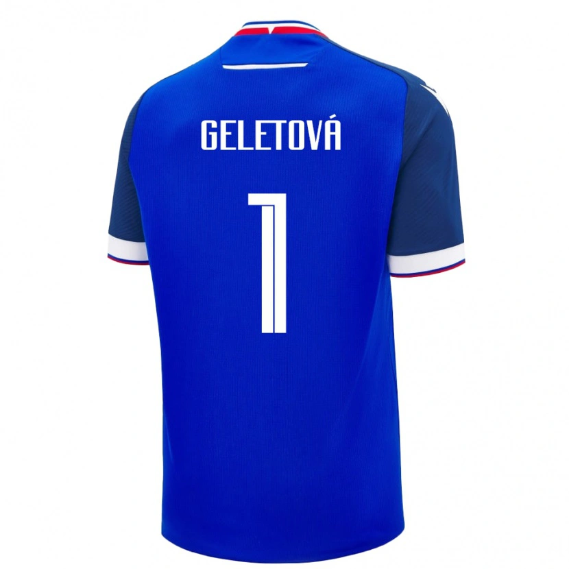 Danxen Mann Slovakia Martina Geletová #1 Blå Hjemmetrøye Drakt Trøye 24-26 Skjorter T-Skjorte