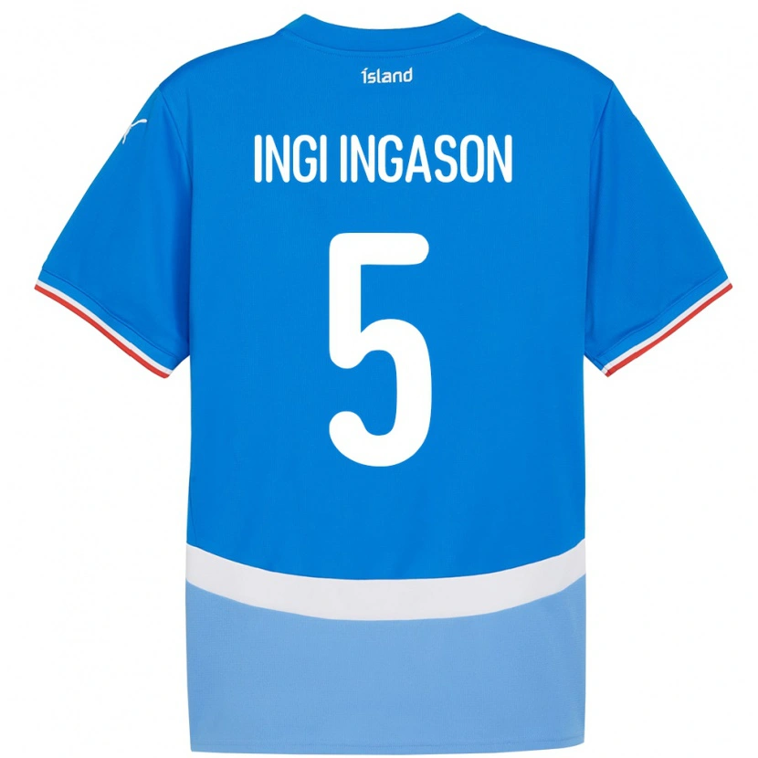 Danxen Mann Island Sverrir Ingi Ingason #5 Blå Hjemmetrøye Drakt Trøye 24-26 Skjorter T-Skjorte