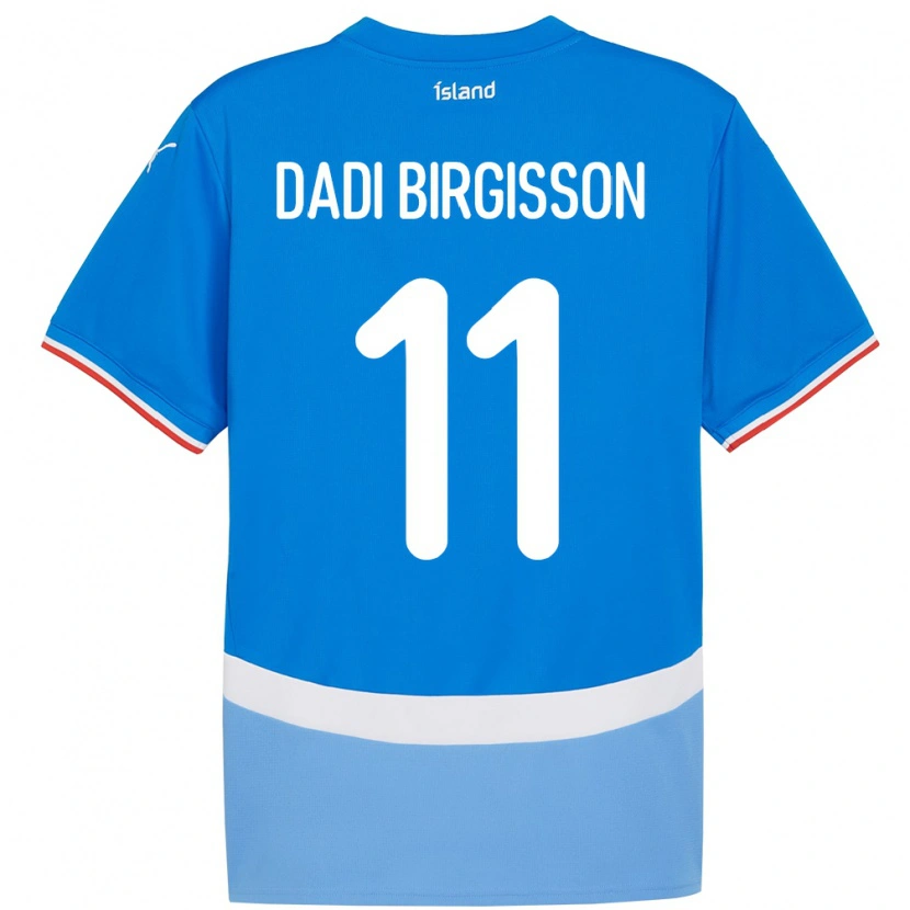 Danxen Mann Island Adolf Dadi Birgisson #11 Blå Hjemmetrøye Drakt Trøye 24-26 Skjorter T-Skjorte