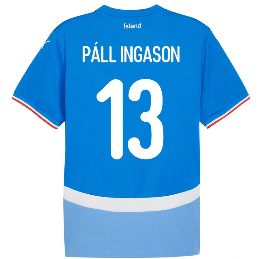 Danxen Mann Island Sverrir Páll Ingason #13 Blå Hjemmetrøye Drakt Trøye 24-26 Skjorter T-Skjorte