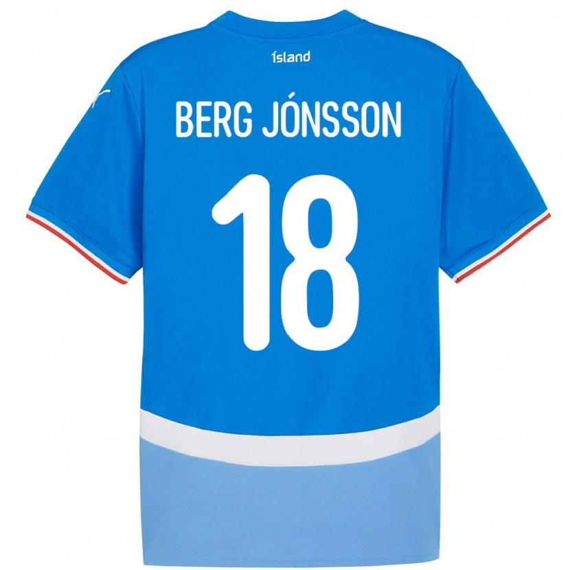 Danxen Mann Island Dadi Berg Jónsson #18 Blå Hjemmetrøye Drakt Trøye 24-26 Skjorter T-Skjorte