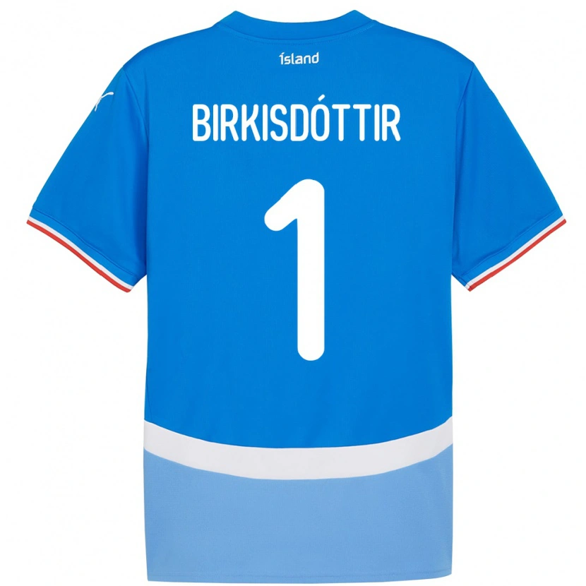 Danxen Mann Island Fanney Inga Birkisdóttir #1 Blå Hjemmetrøye Drakt Trøye 24-26 Skjorter T-Skjorte