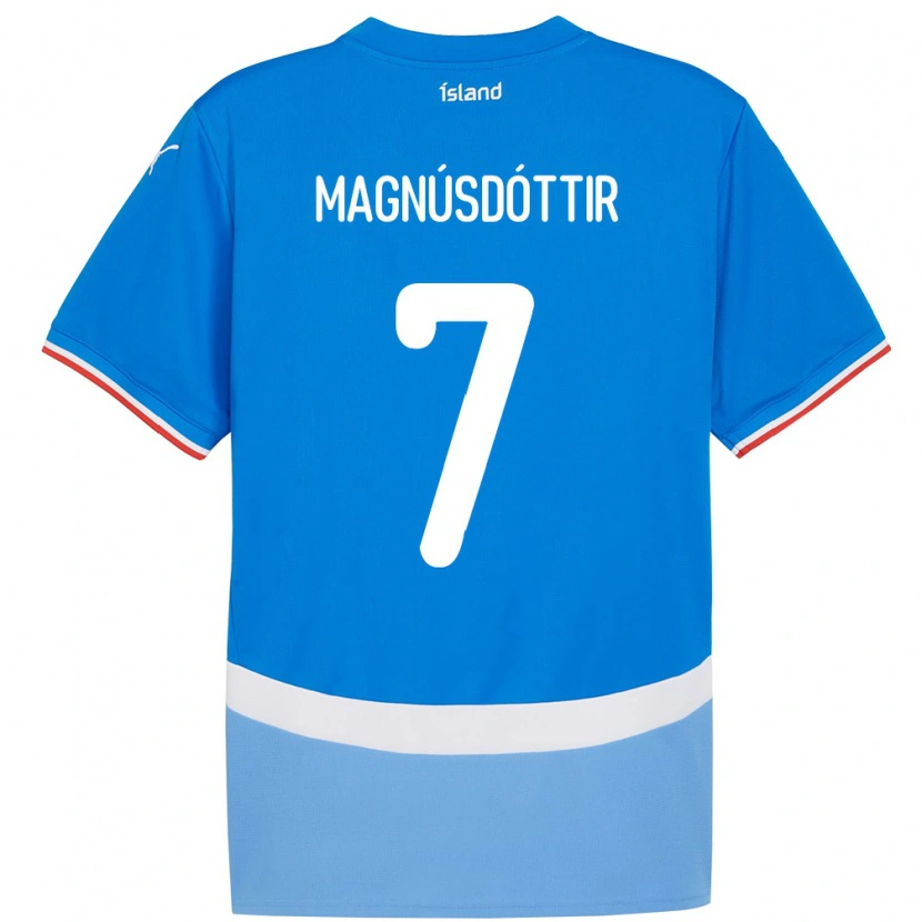 Danxen Mann Island Selma Sól Magnúsdóttir #7 Blå Hjemmetrøye Drakt Trøye 24-26 Skjorter T-Skjorte