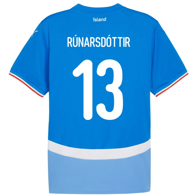 Danxen Mann Island Cecilía Rán Rúnarsdóttir #13 Blå Hjemmetrøye Drakt Trøye 24-26 Skjorter T-Skjorte
