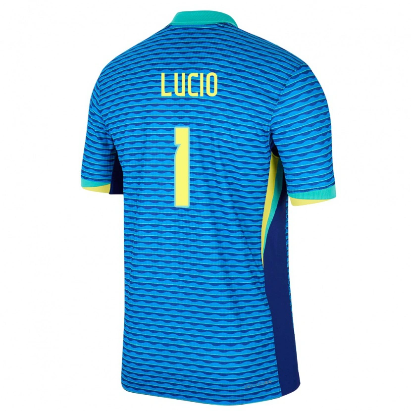 Danxen Mann Brasil João Lucio #1 Blå Bortetrøye Drakt Trøye 24-26 Skjorter T-Skjorte