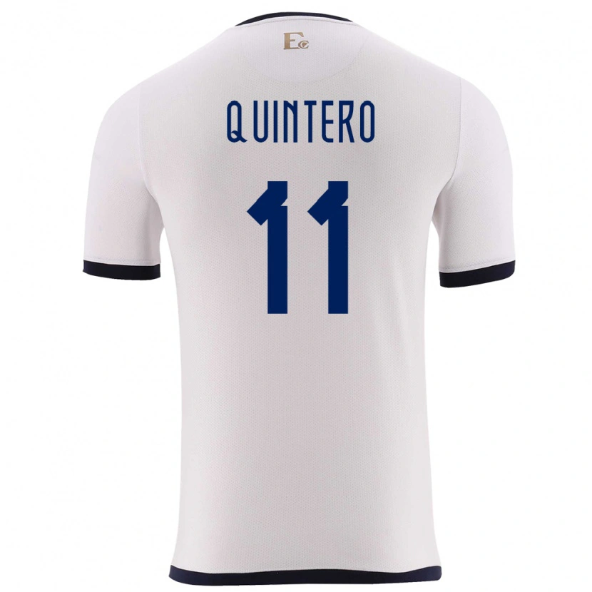 Danxen Mann Ecuador Edwin Quintero #11 Hvit Bortetrøye Drakt Trøye 24-26 Skjorter T-Skjorte