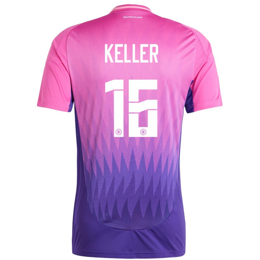 Danxen Mann Tyskland Noah Keller #16 Rosa Lilla Bortetrøye Drakt Trøye 24-26 Skjorter T-Skjorte