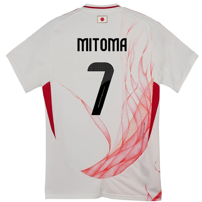 Danxen Mann Japan Kaoru Mitoma #7 Hvit Bortetrøye Drakt Trøye 24-26 Skjorter T-Skjorte